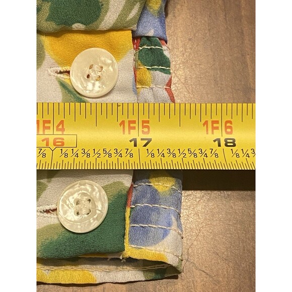 Vintage Womens Hawaiian Floral Cottagecore Sz 8 Cinched Waist Scalloped Hem 80’s - Picture 14 of 16